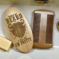Wooden Beard Brush & Comb Set | Funny Beard Grooming Gift | Natural Beard Care Tool | Gift for Bearded Men | Touch My Beard