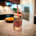 Mama Glass Can Cup | Leopard Heart Mama Tumbler with Straw | Iced Coffee Glass | Mom Gift | Cute Mother’s Day Drinkware