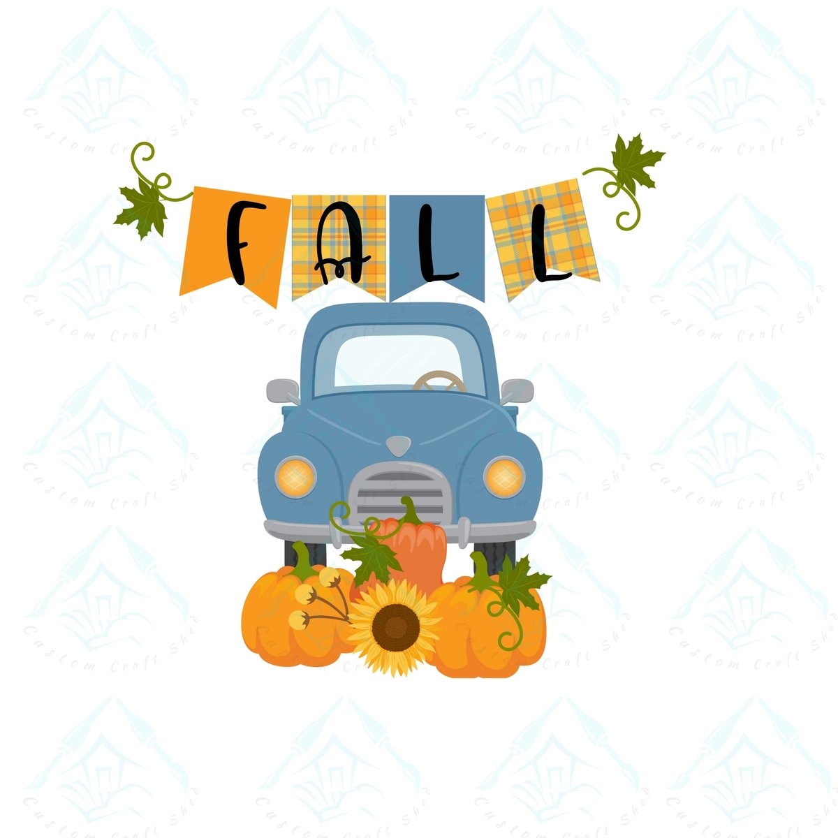 Fall Truck/Sublimation/Autumn/PNG/