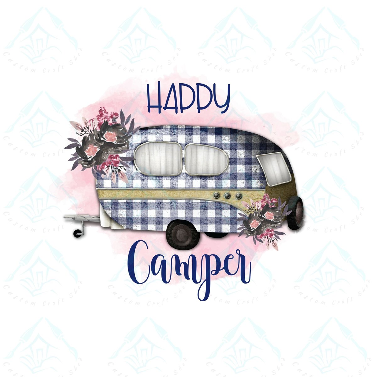 Happy Camper Plaid/Sublimation/Camping/PNG/