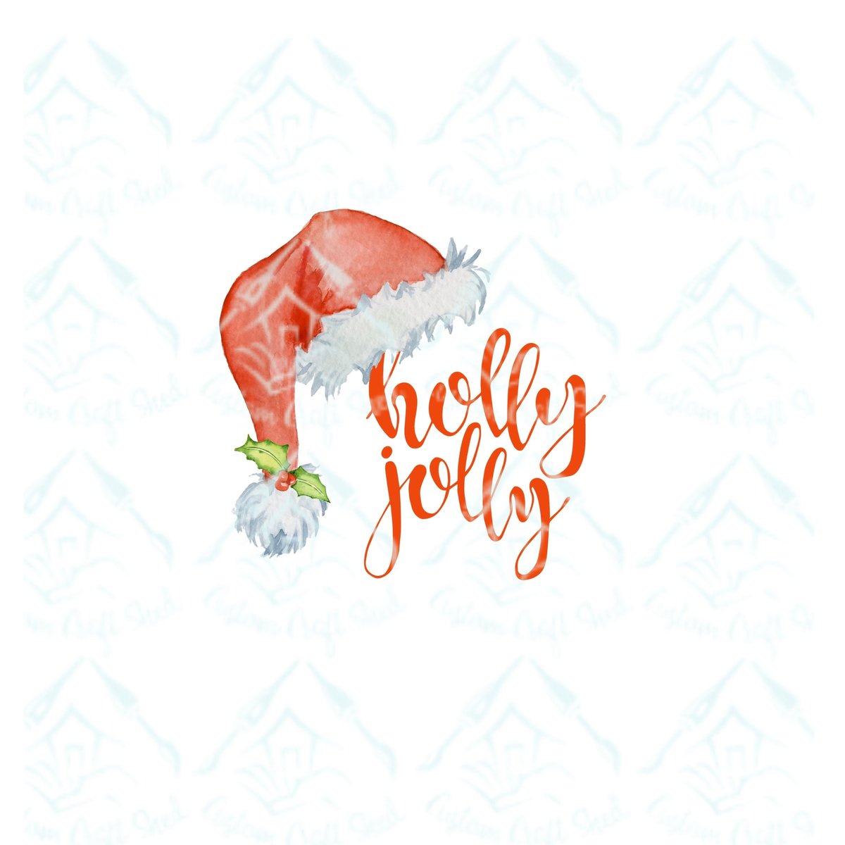 Holly Jolly Santa Hat/Digital Designs/Sublimation/PNG/