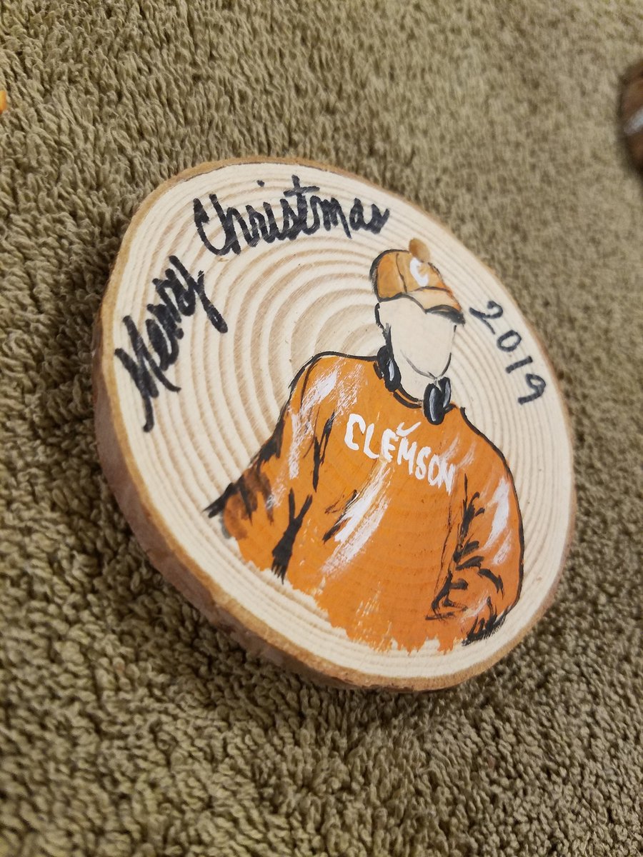 Hand Painted Wood Slice Family Ornament - Custom Christmas Keepsake