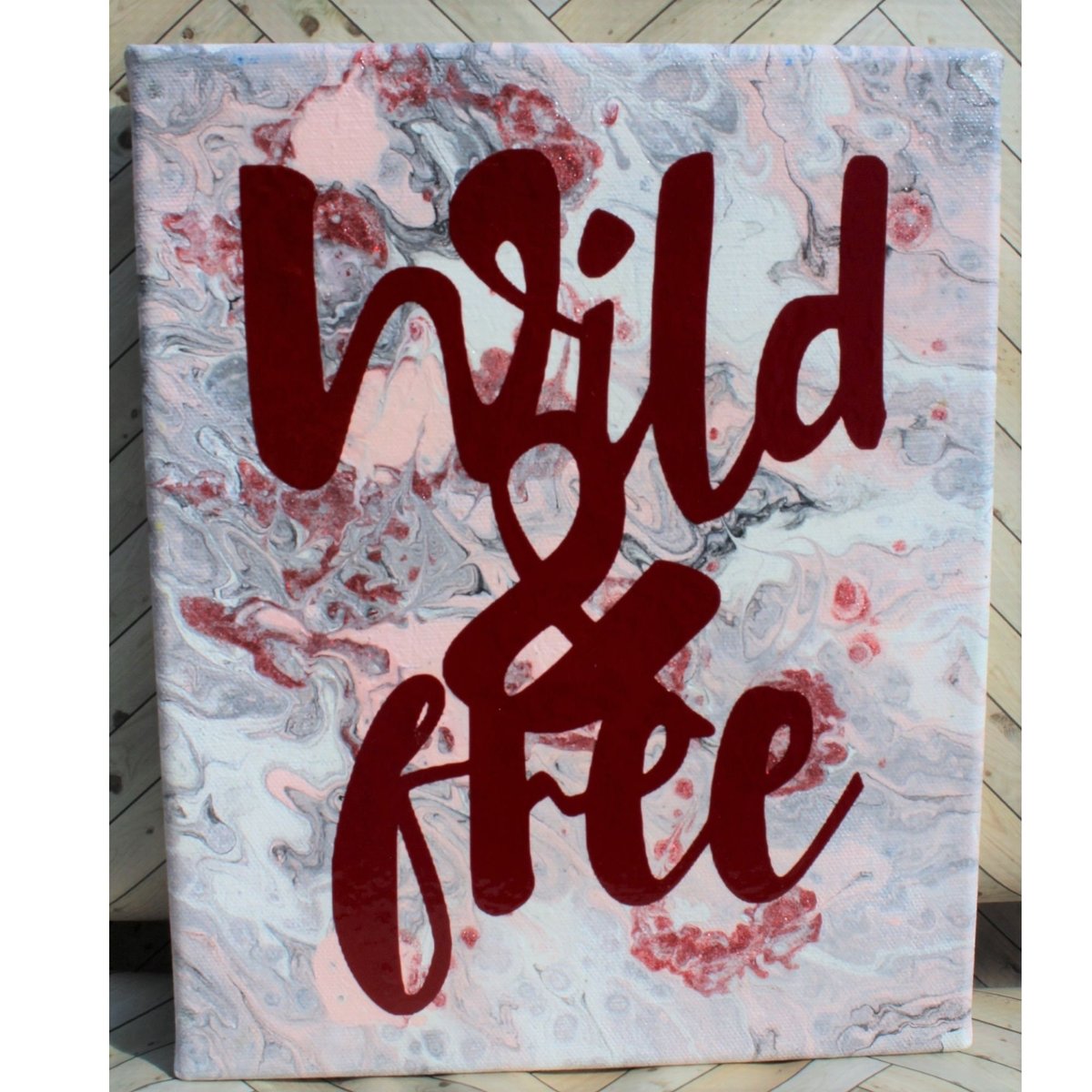 Wild & Free Flow Painting Stretched Canvas