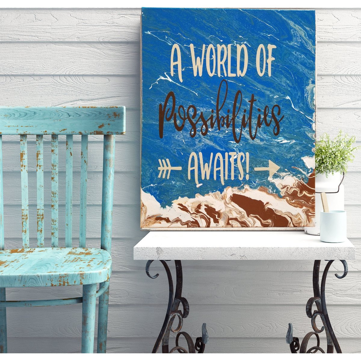 A World of Possibilities Awaits Flow Canvas Painting