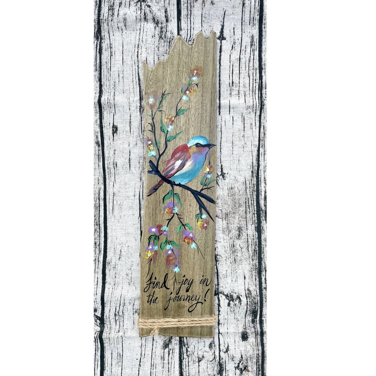 Find Joy in the Journey Hand Painted Wood Hanging Sign Decor