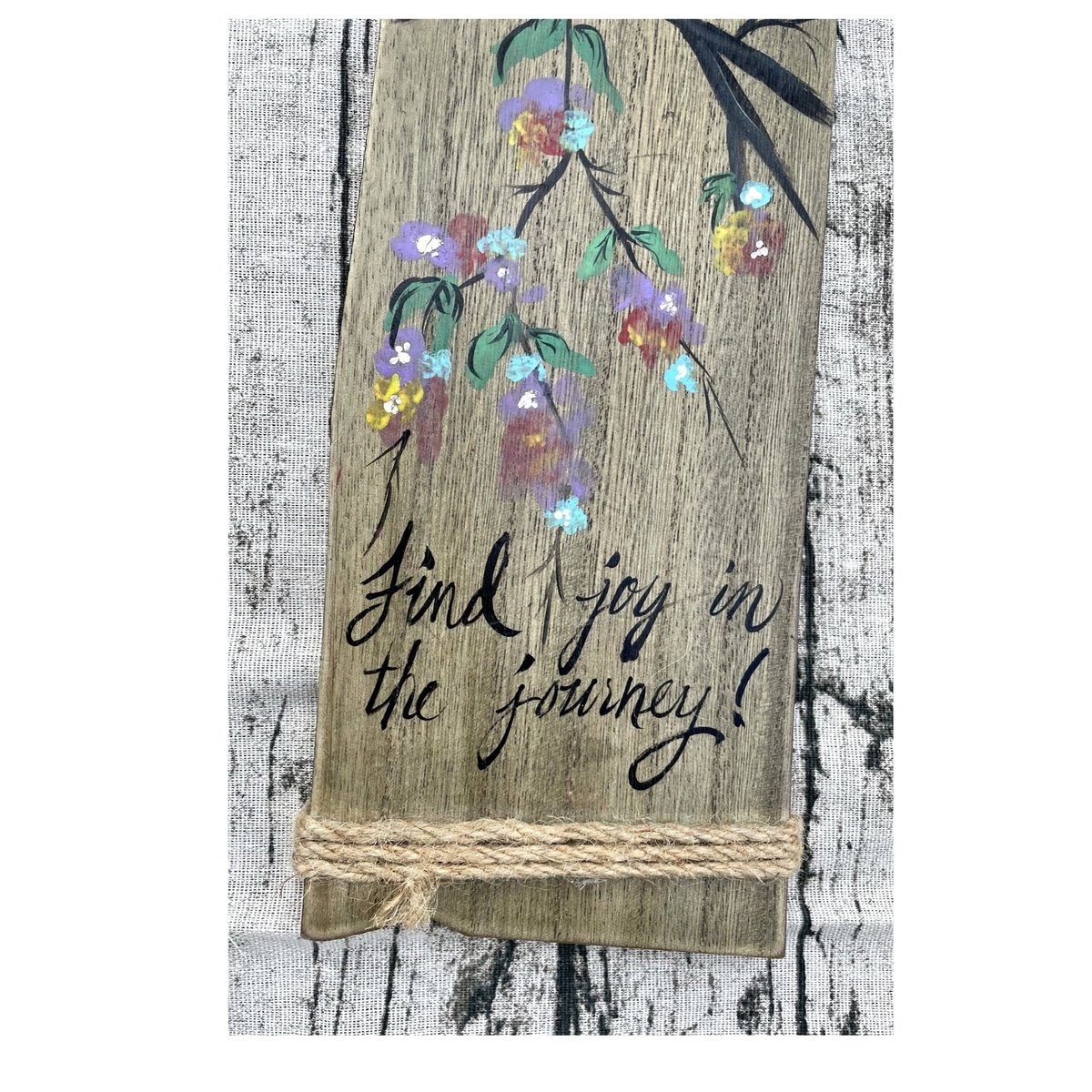 Find Joy in the Journey Hand Painted Wood Hanging Sign Decor
