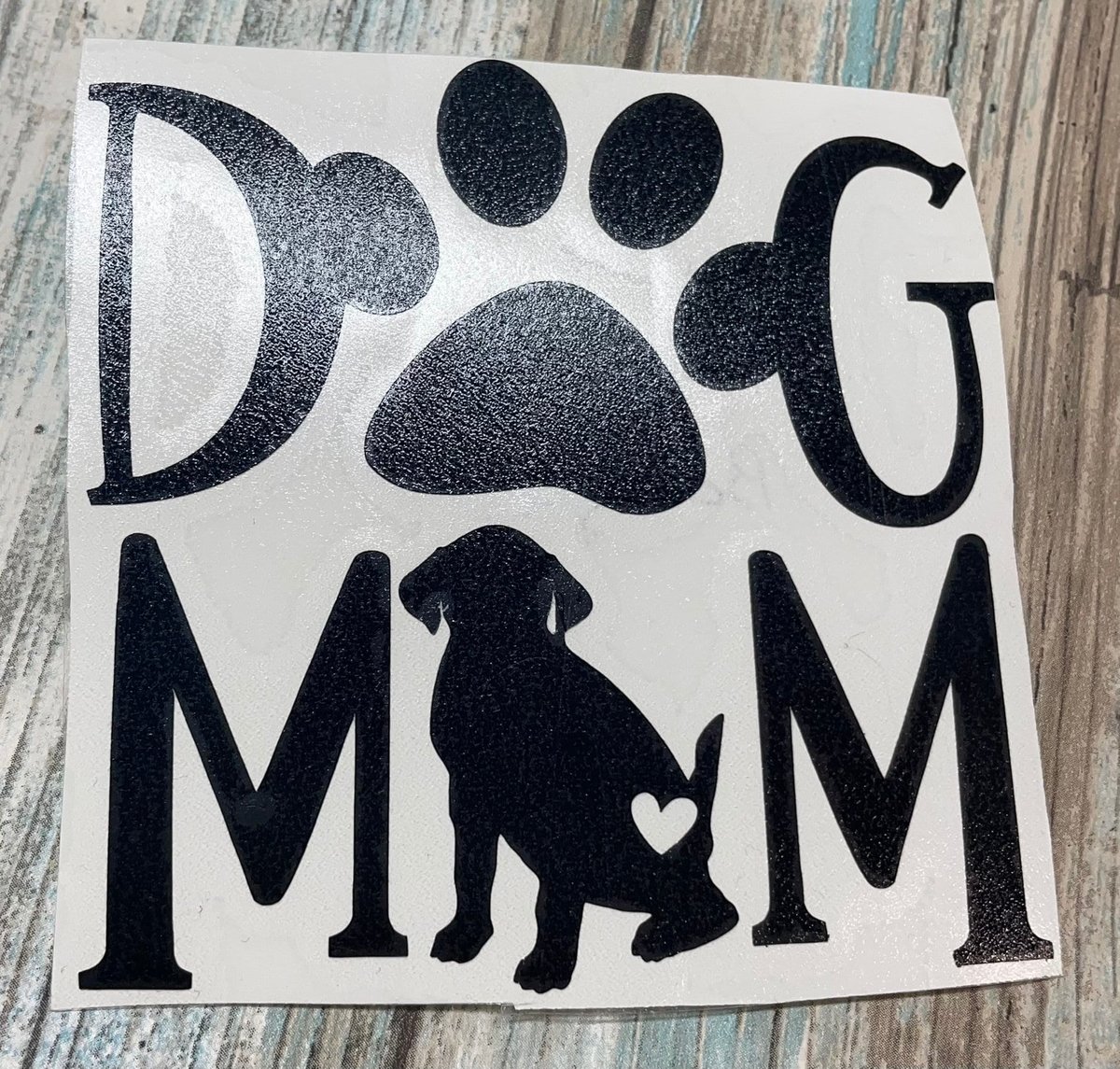 Dog Mom Beagle Custom Decal Silhouette Laptop Cup Auto Window