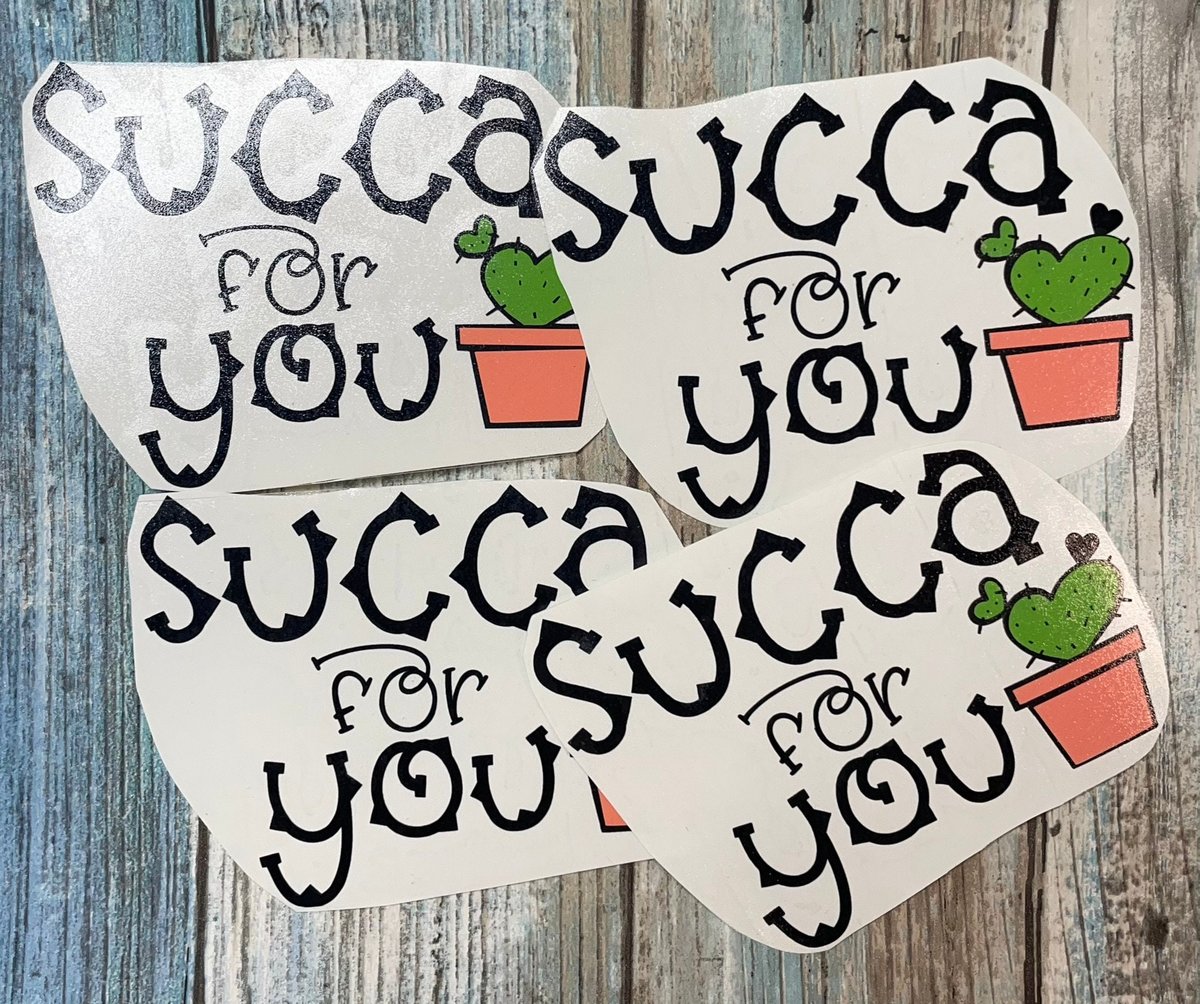 Succa for You Cactus Custom Decal Laptop Cup Auto Window Sarcasm