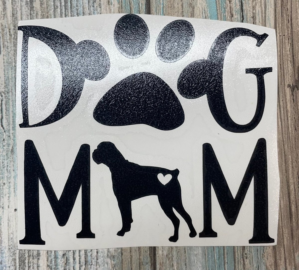 Dog Mom Pit Paw Custom Decal Laptop Cup Auto Window Mirror Locker