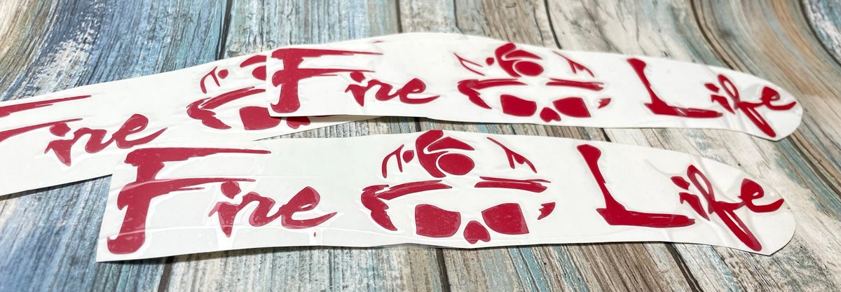 Fire Life Red Vinyl Custom Decal Laptop Cup Auto Window