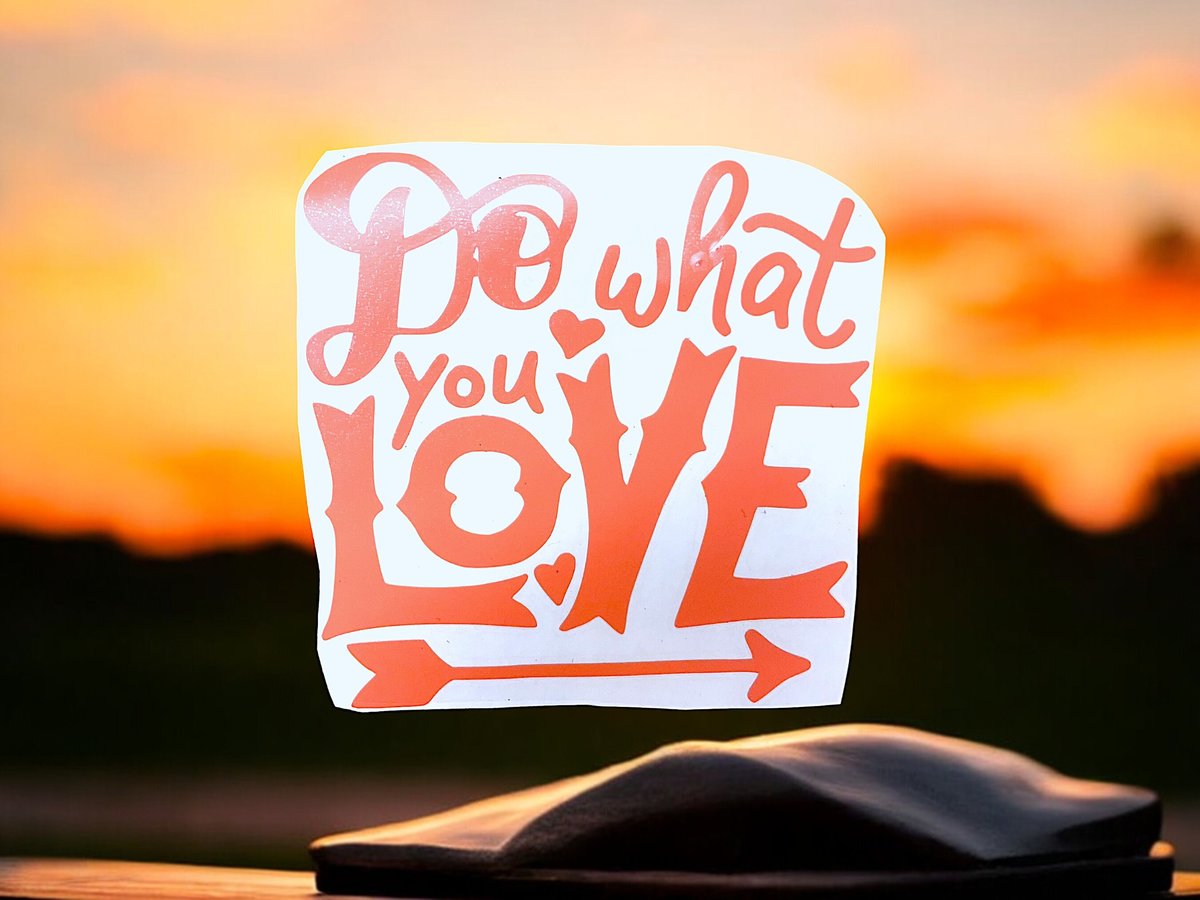 Do What You Love Coral Vinyl Custom Decal Laptop Cup Auto Window