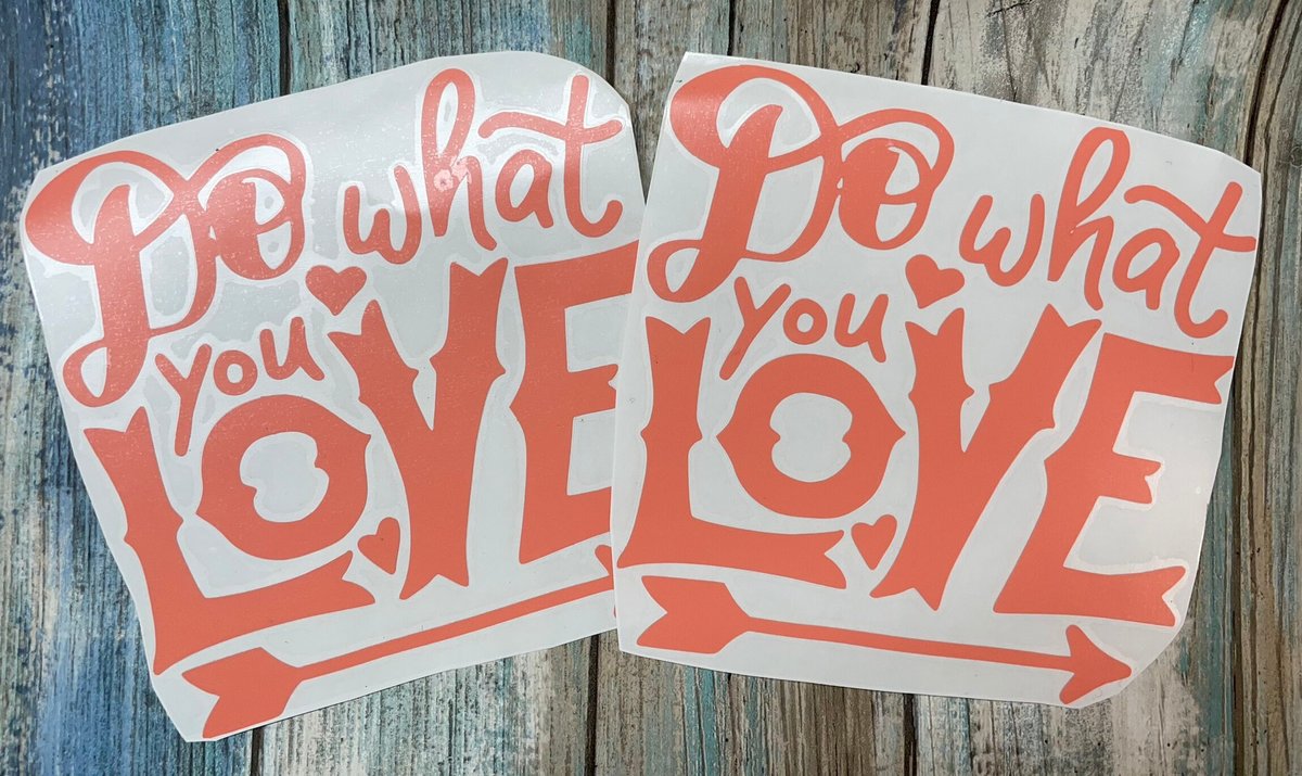 Do What You Love Coral Vinyl Custom Decal Laptop Cup Auto Window