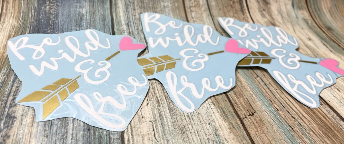 Be Wild & Free Arrow White Vinyl Custom Decal Laptop Cup Auto Window