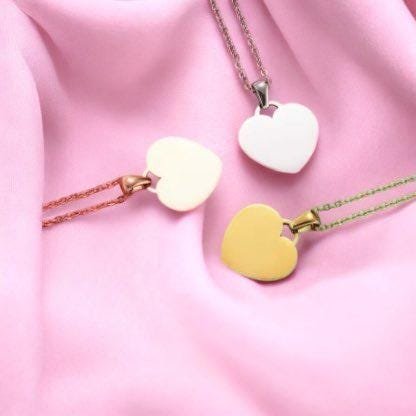 Love Her but Leave Her Wild Necklace – Heart Pendant Engraved Jewelry – Boho Flower Necklace – Inspirational Gift for Women