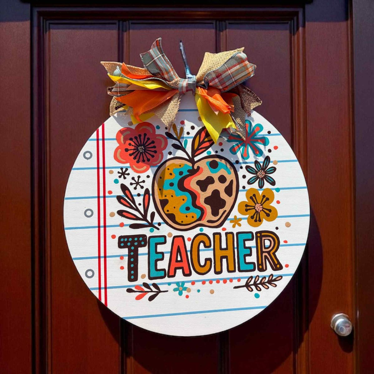Boho Teacher Door Hanger – Classroom Decor – Back to School Sign