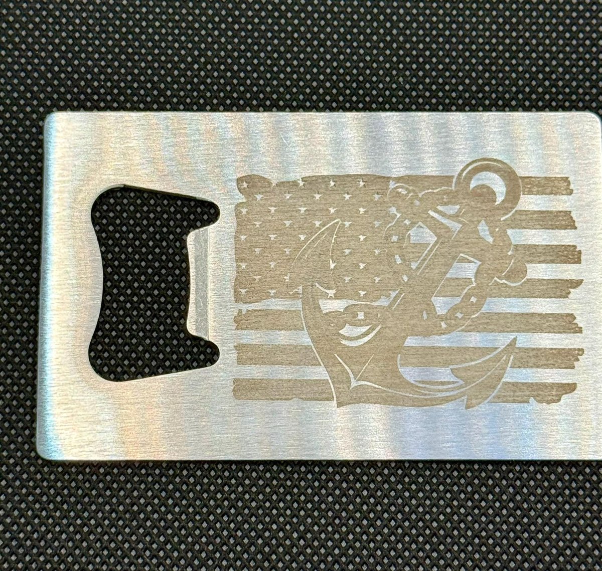 Custom Laser-Cut Stainless Steel Bottle Opener, Birthday/Anniversary Gifts, Compact Party, Sleek Design