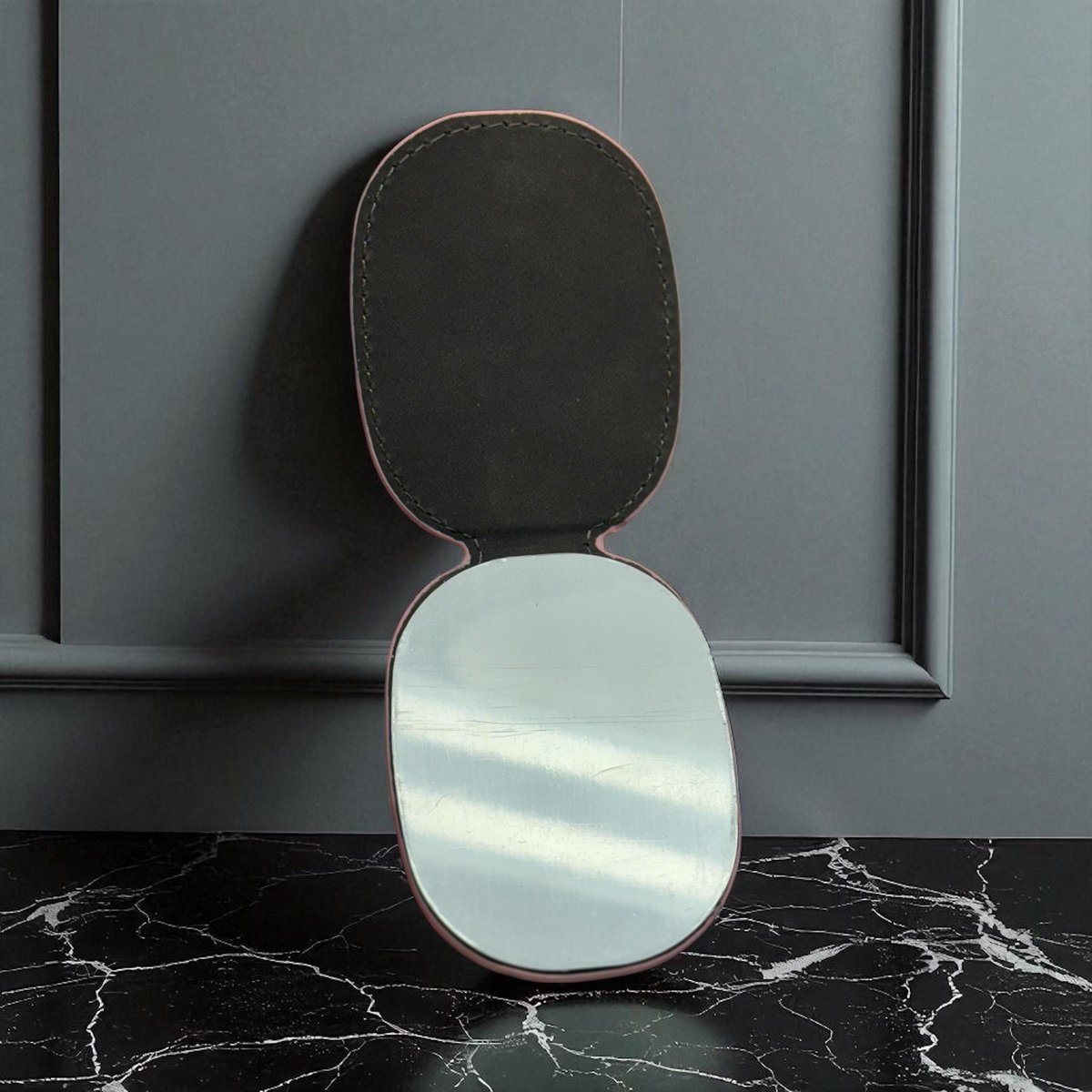 Custom Compact Mirror with Golden Bee attached, pocket mirror, small mirror, be kind