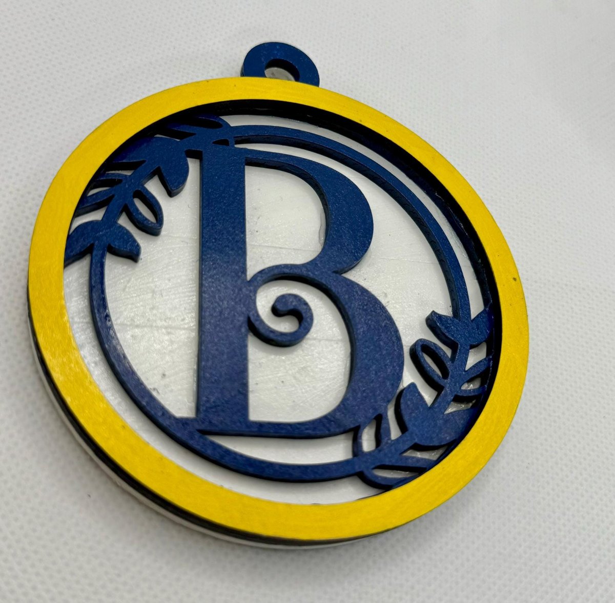 Personalized Monogram Ornament – Laser Cut Wood Initial Ornament | Custom Letter Christmas Ornament | Rustic Farmhouse Holiday Decor