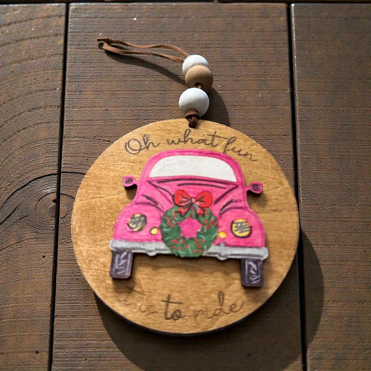 Oh What fun it is to ride tractor, cars, 18 wheelers and more Christmas Ornaments