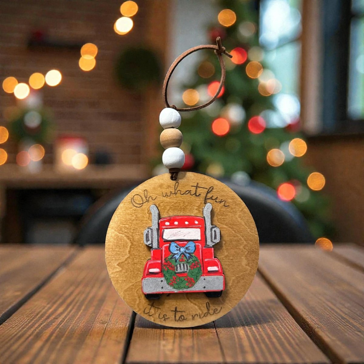 Oh What fun it is to ride tractor, cars, 18 wheelers and more Christmas Ornaments