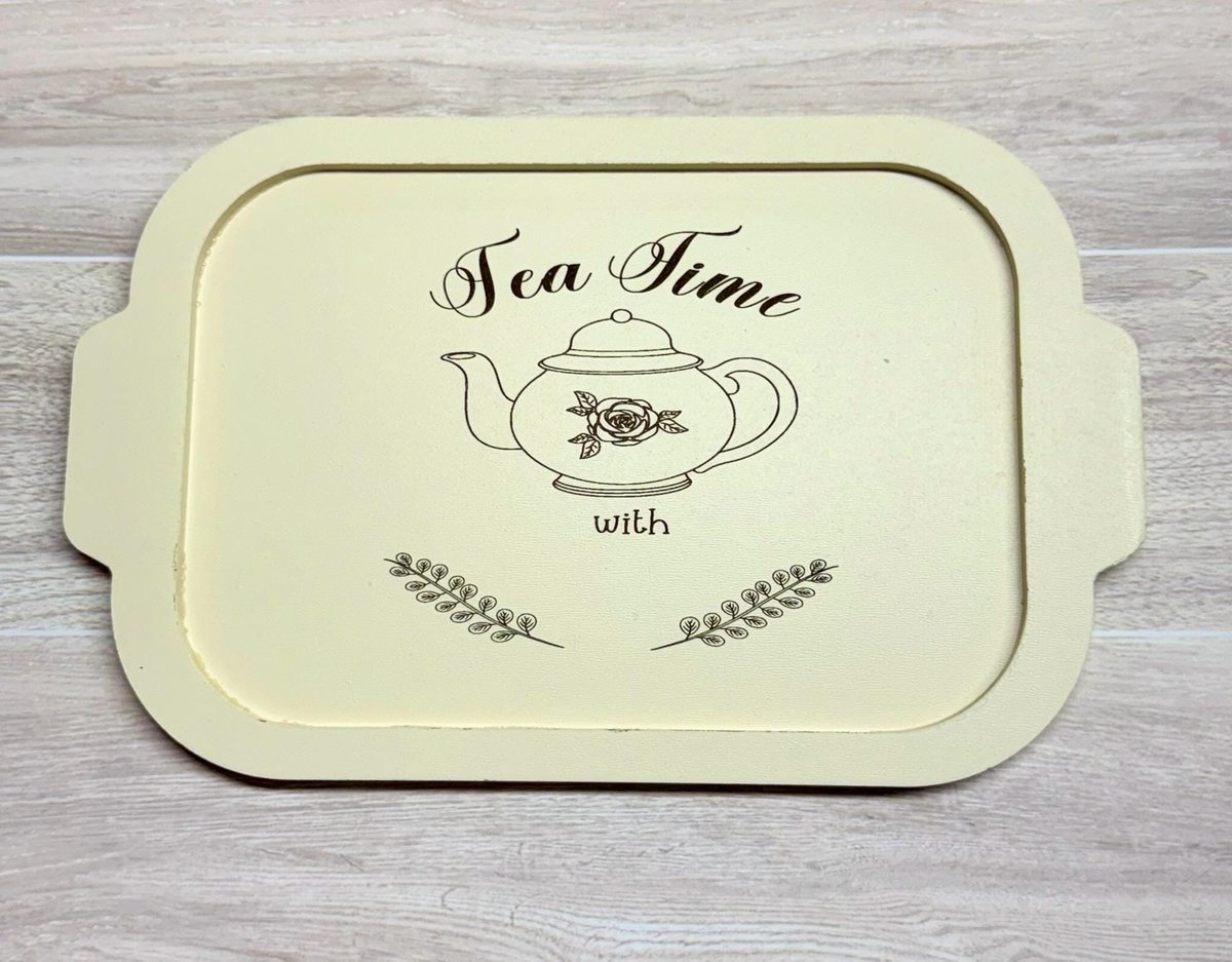 Personalized Wooden Tea Party Set for Kids | Custom Name Tea Tray | Montessori Pretend Play Toy | Wooden Tea Set Gift for Toddlers