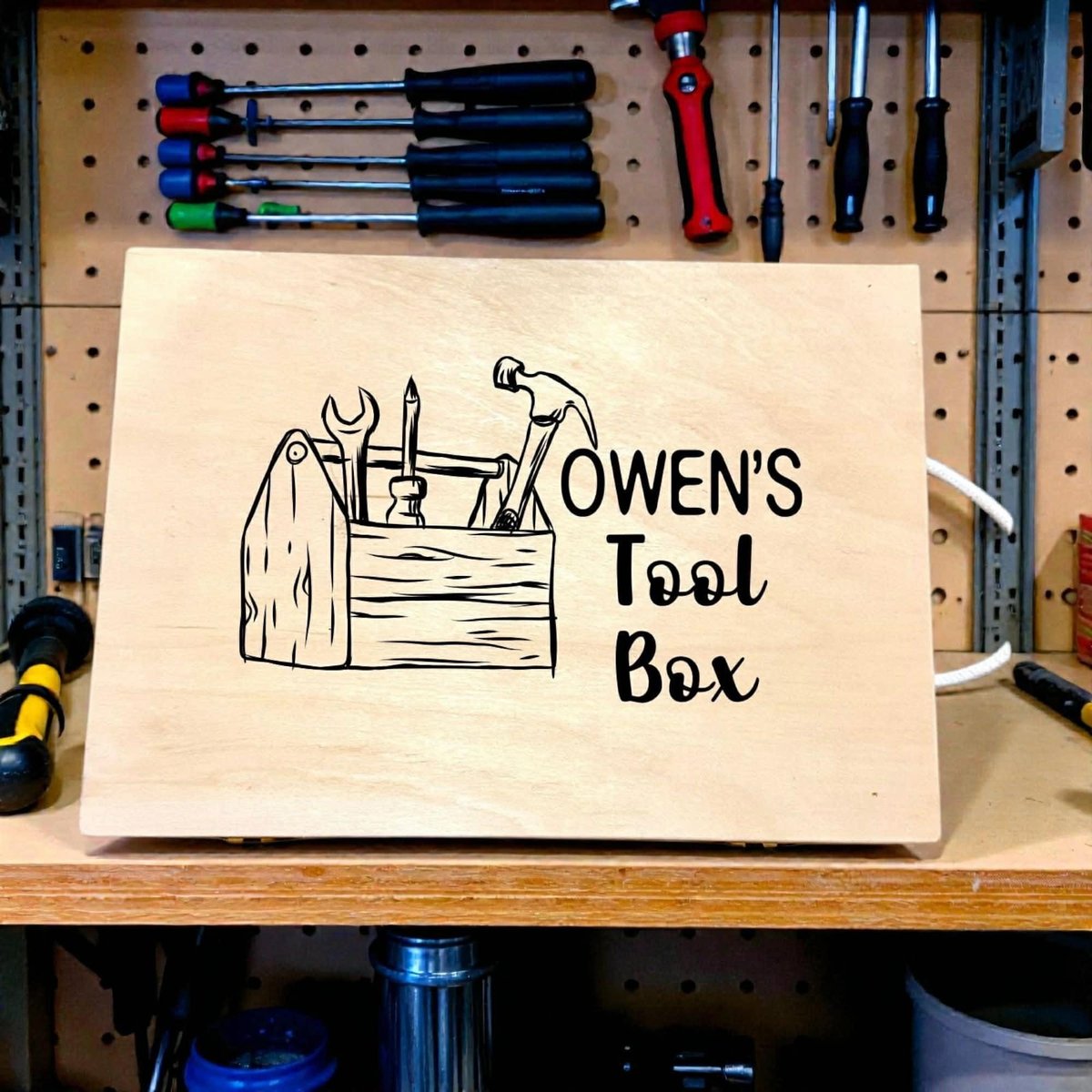 Wooden Kids Tool Kit Box | Montessori Wooden Tool Set for Toddlers | Pretend Play Toy Tool Box | Educational Toy Gift for Kids