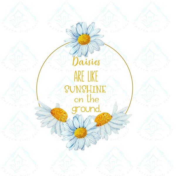 Daisies Are Like Sunshine/Sublimation/Flowers/PNG/