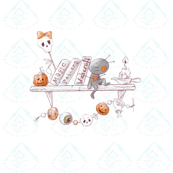 Magic Potions Halloween Shelf/Digital Designs/Sublimation/PNG/